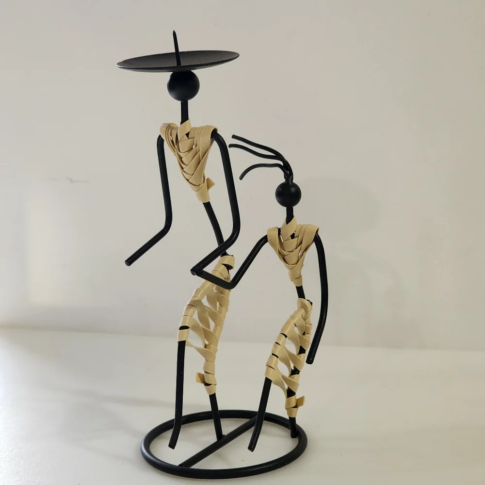 Cobble Creek Wire Figure‎ Candle Holder Set of 3 pcs